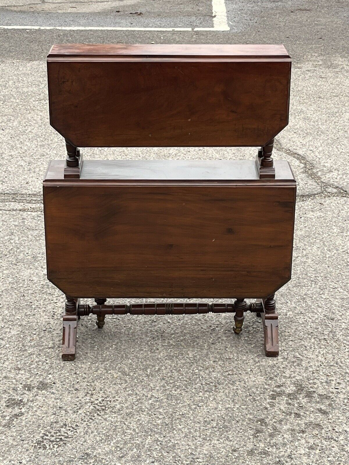 Victorian Mahogany 2 Tier Folding Sutherland Afternoon Tea Table