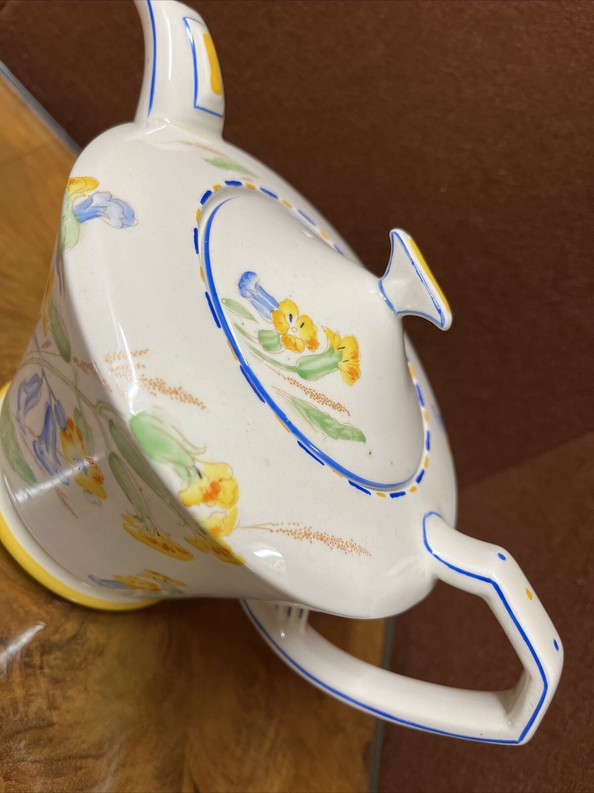 Art Deco Meadow Sweet Tea Pot By Crown Devon Fieldings