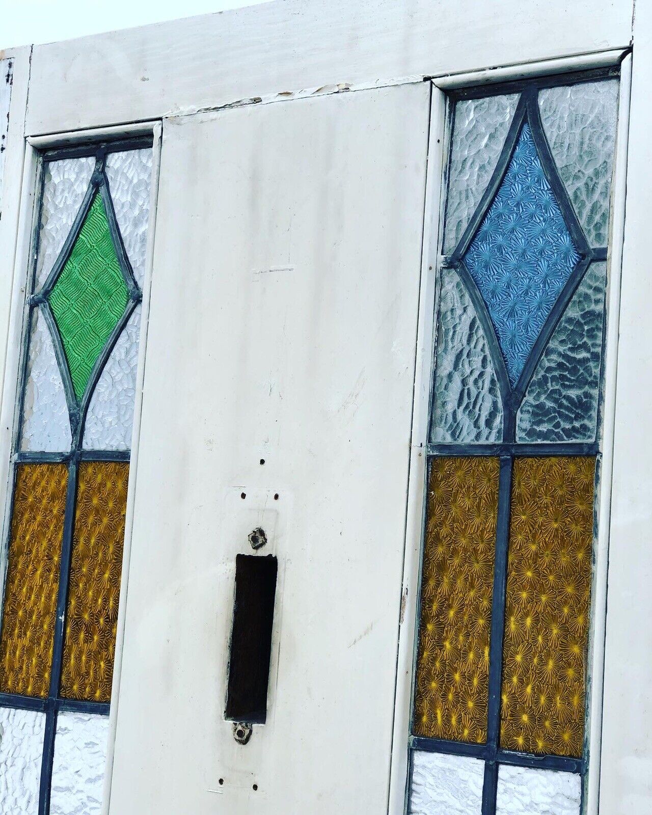 Edwardian Front Door With All Original Fittings And Glass