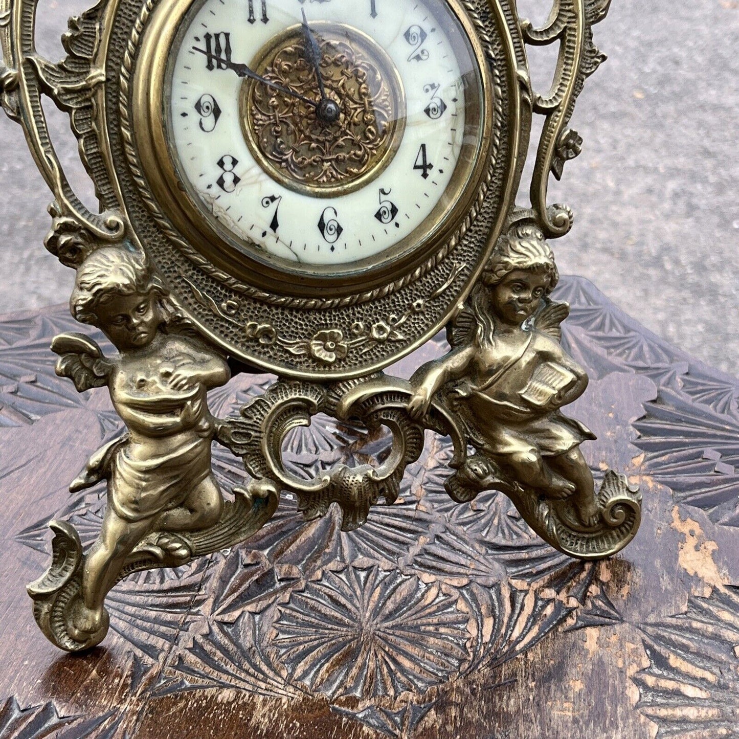 Victorian French Brass Clock