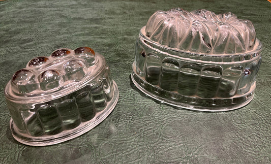 Set Of Vintage Glass Jelly Moulds