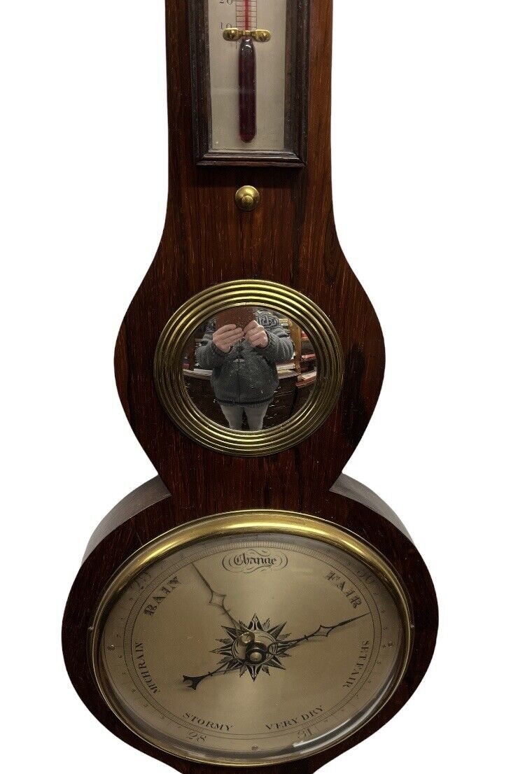 Victorian Barometer In Rosewood Case by G. Matteri of Tenbury.