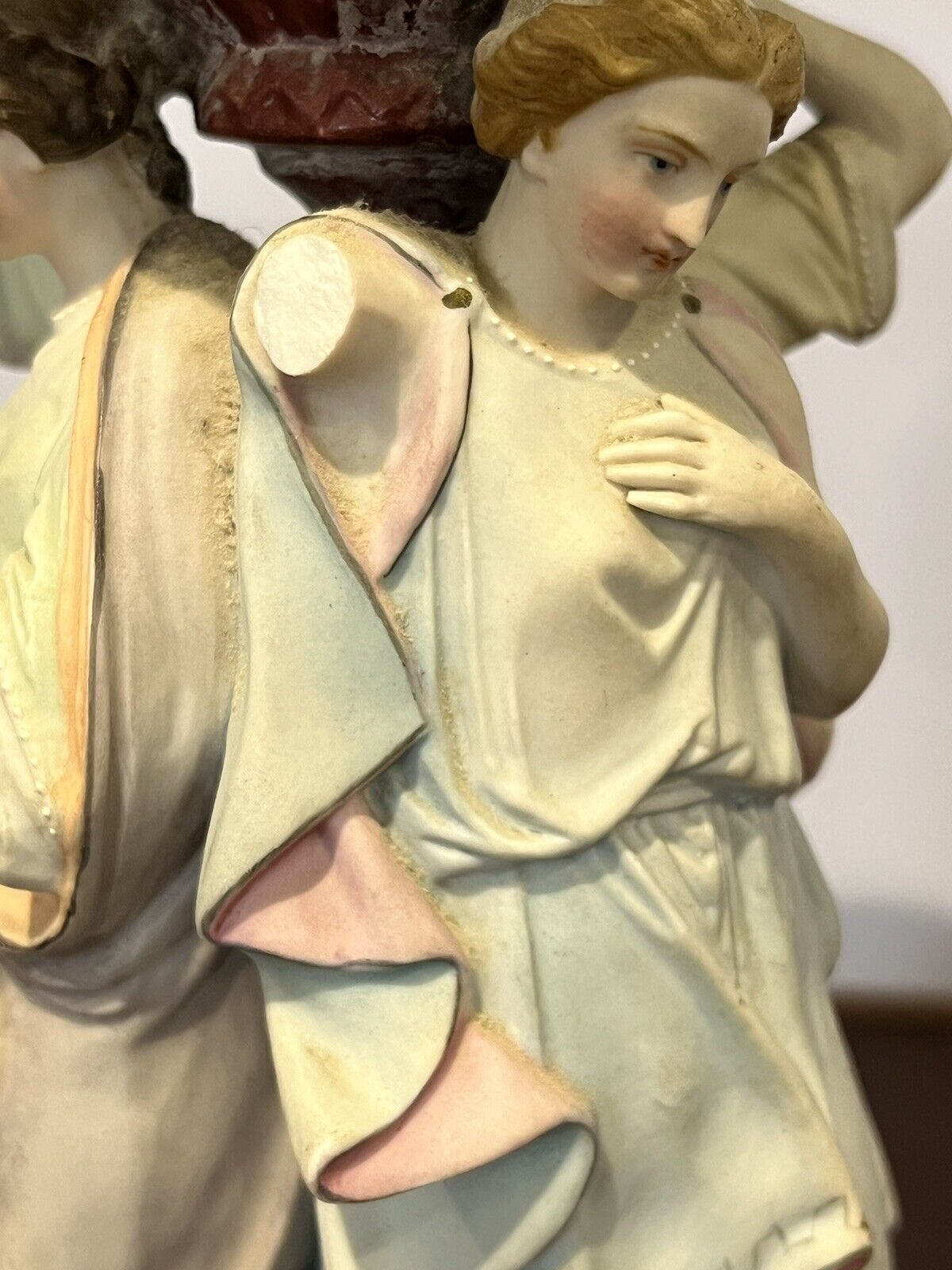 Pair Of Porcelain Figural Centrepieces