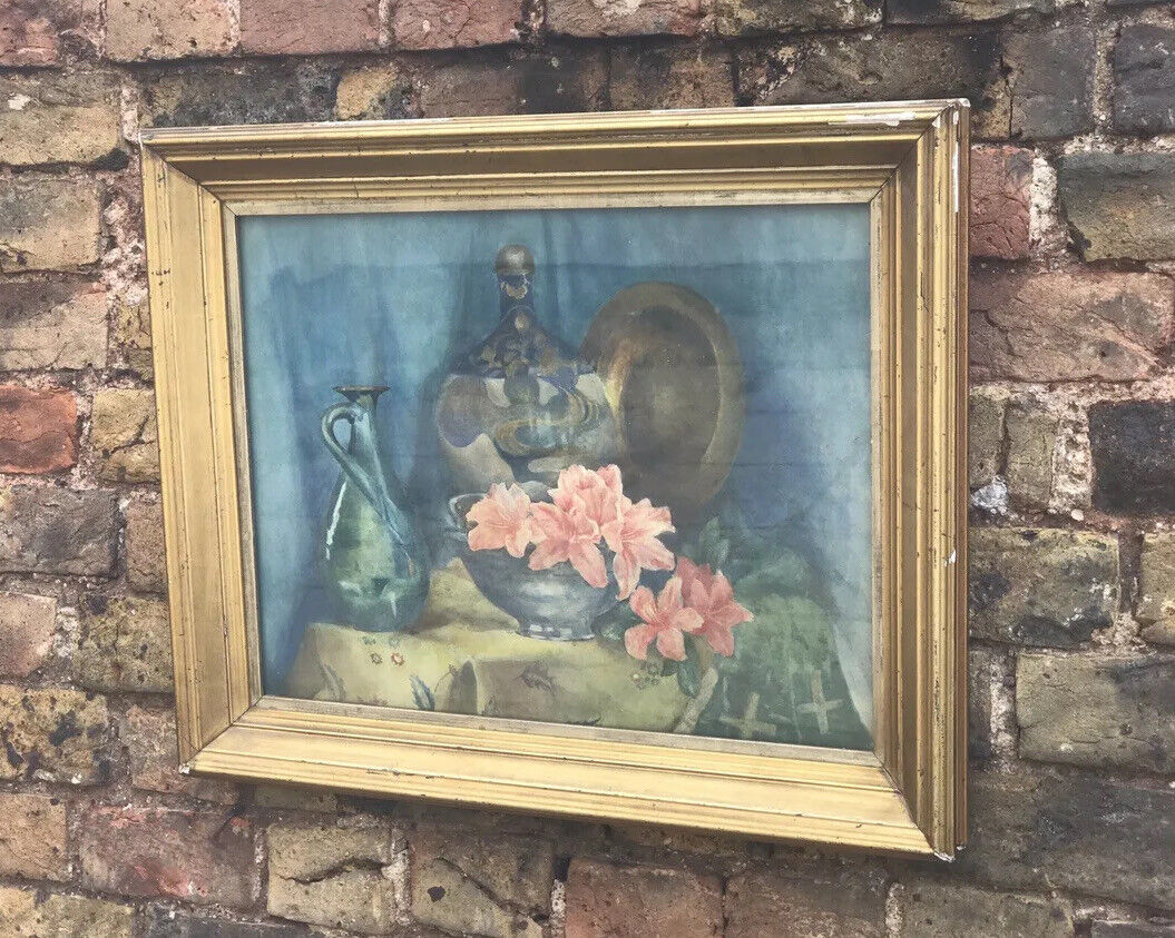 Edwardian Framed Still Life Watercolour