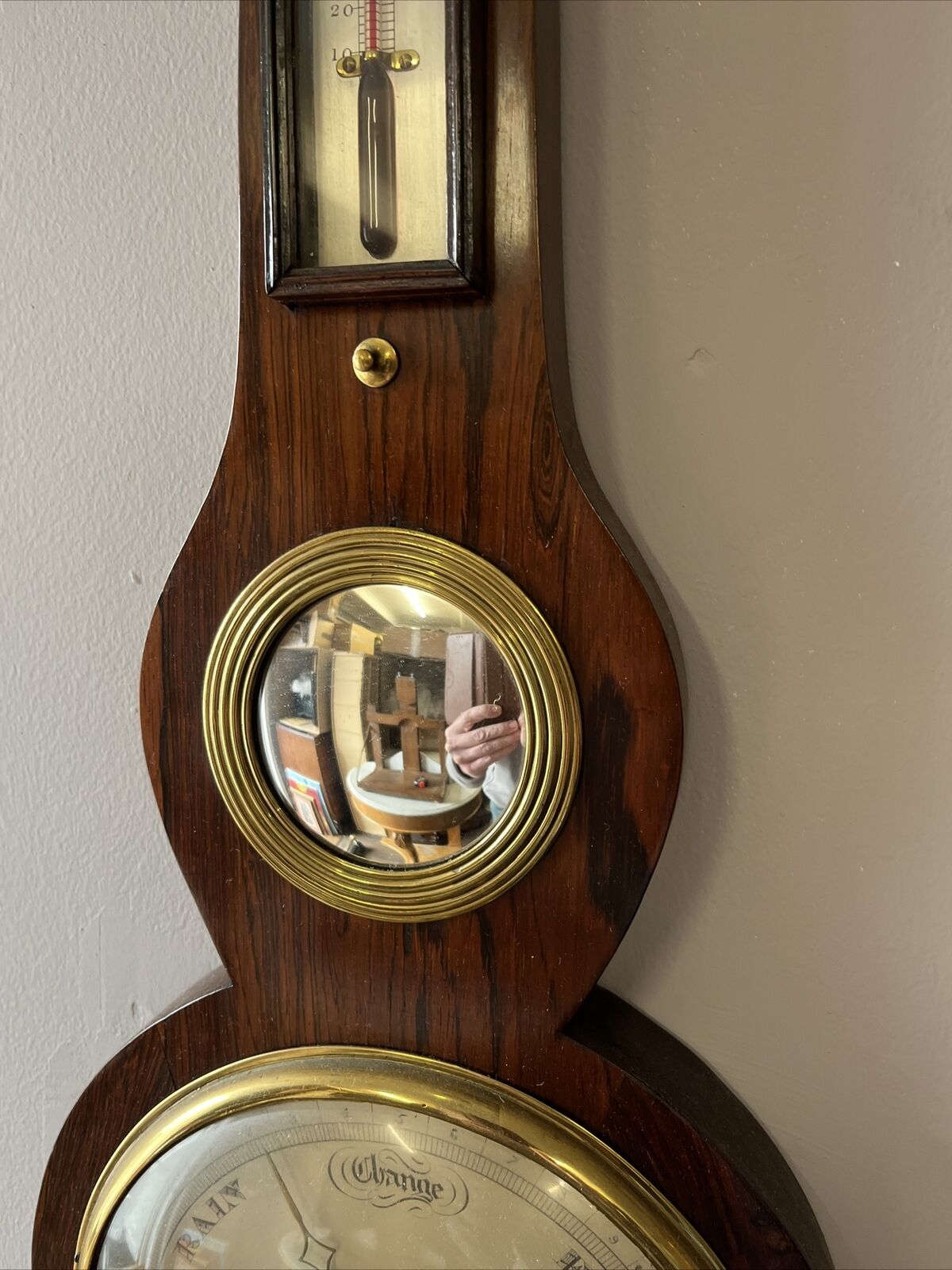 Victorian Barometer In Rosewood Case by G. Matteri of Tenbury.