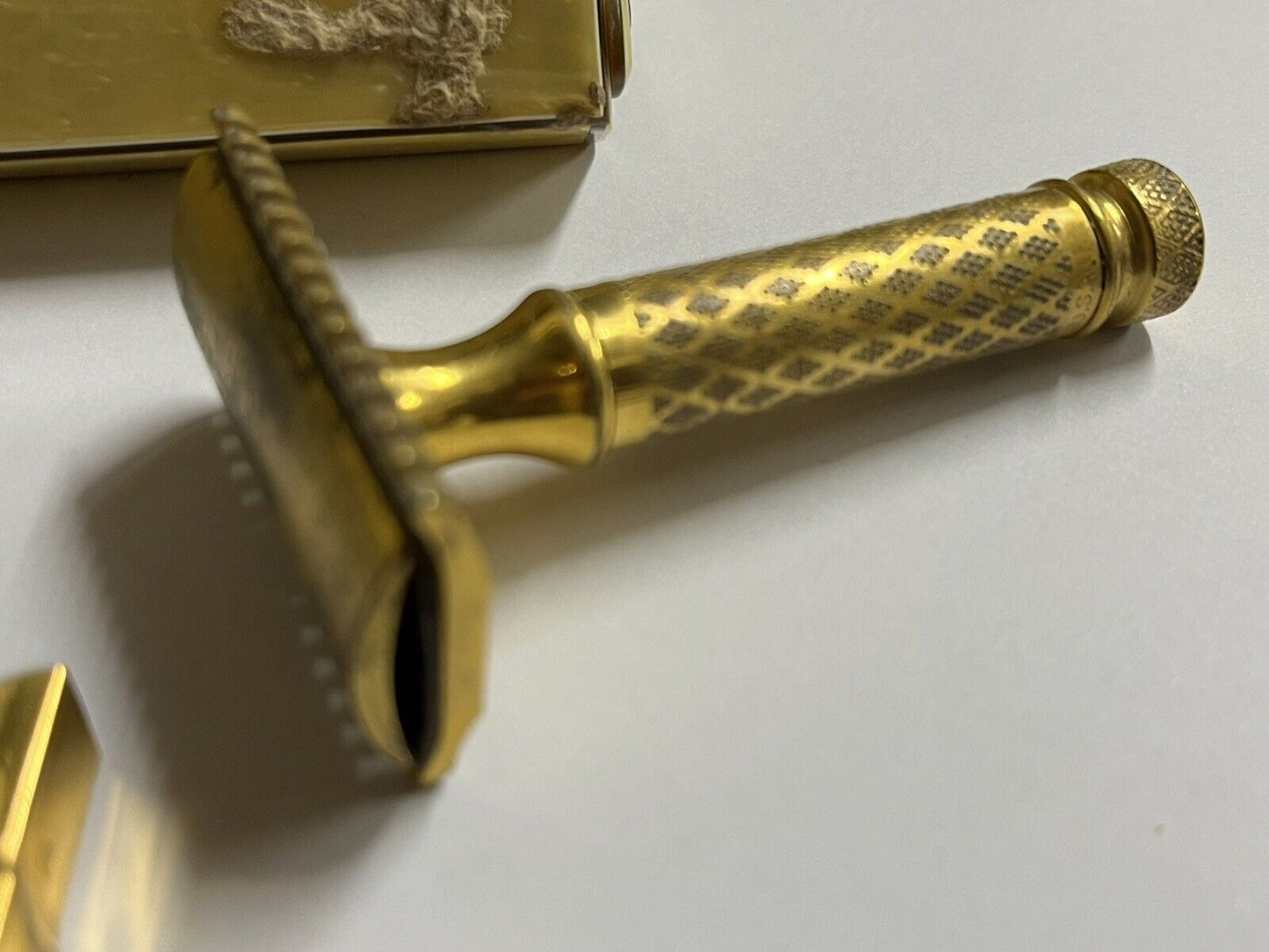 Vintage Gold Gillete Razor Set In Original Case