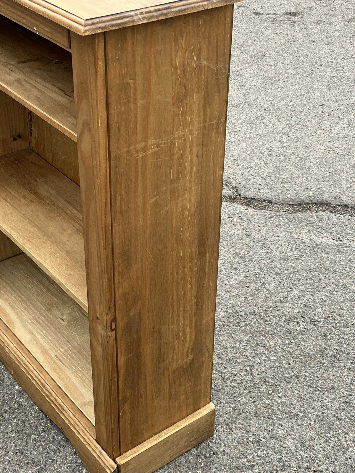 Solid Pine Open Bookcase