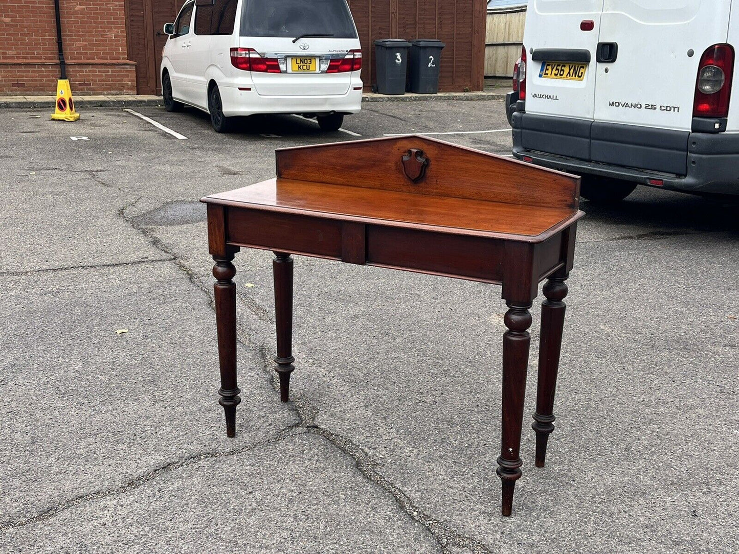 Victorian Mahogany Console Table, Hall Or Side Table, Secret Drawer.