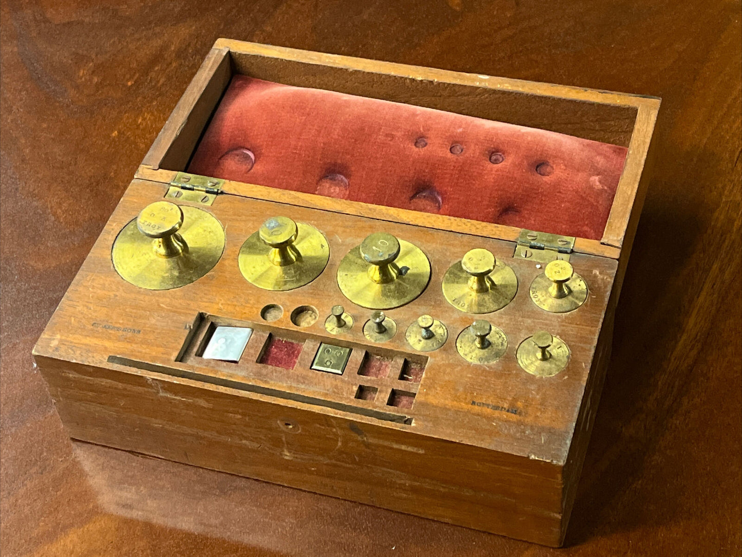 Antique Cased Brass Weights