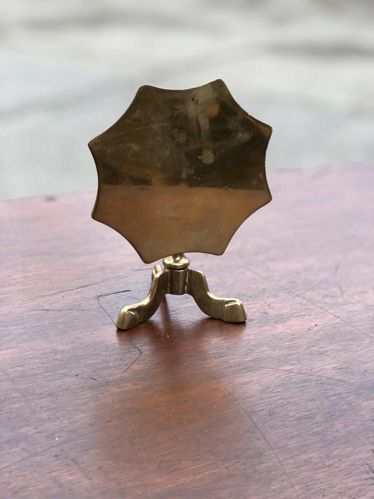 Miniature Brass tilt top table