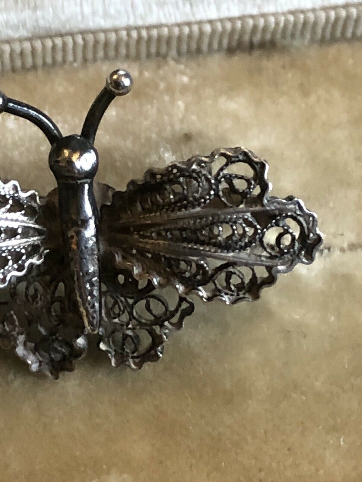 Silver hot sale filigree brooch