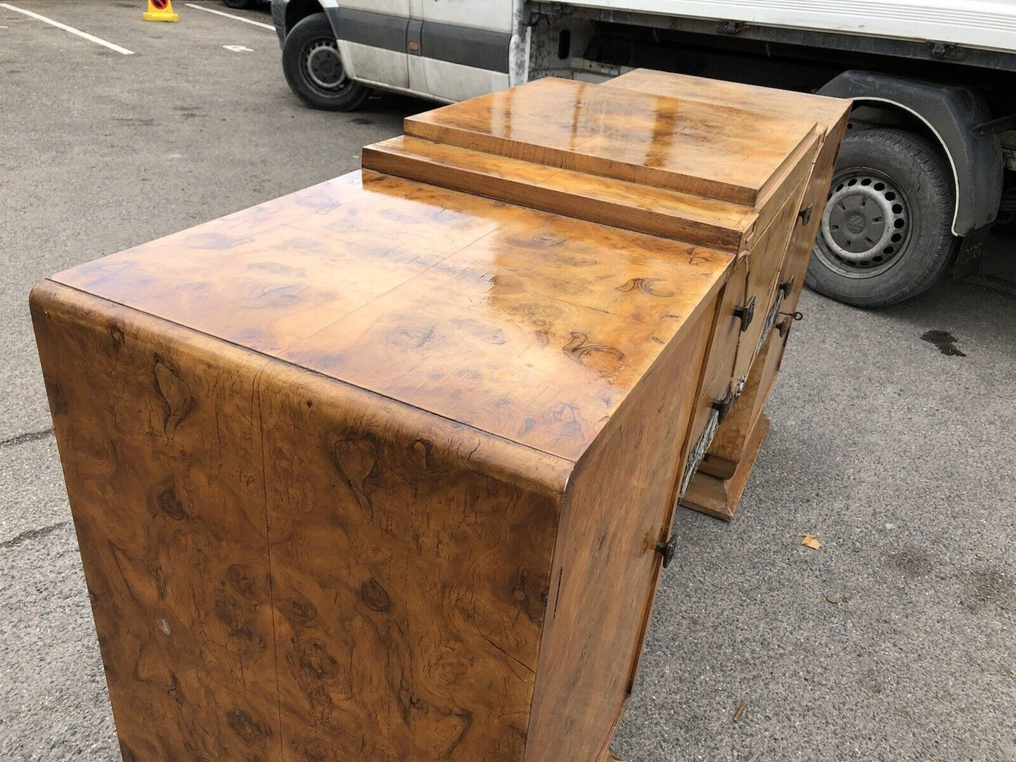 Art Deco Walnut Sideboard.