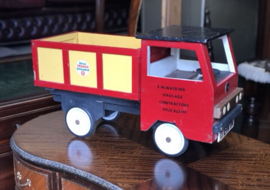 Large Vintage Wooden Model Of A Lorry