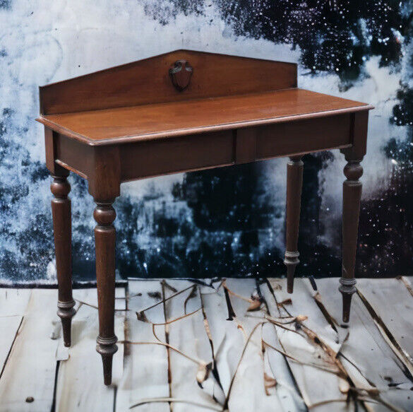 Victorian Mahogany Console Table, Hall Or Side Table, Secret Drawer.