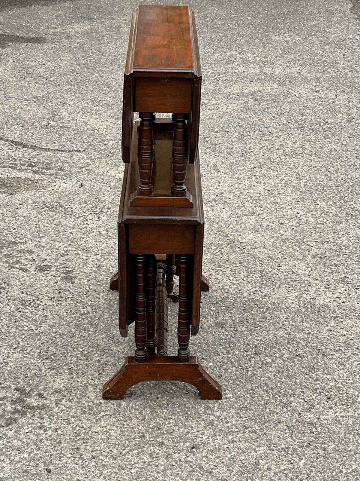 Victorian Mahogany 2 Tier Folding Sutherland Afternoon Tea Table