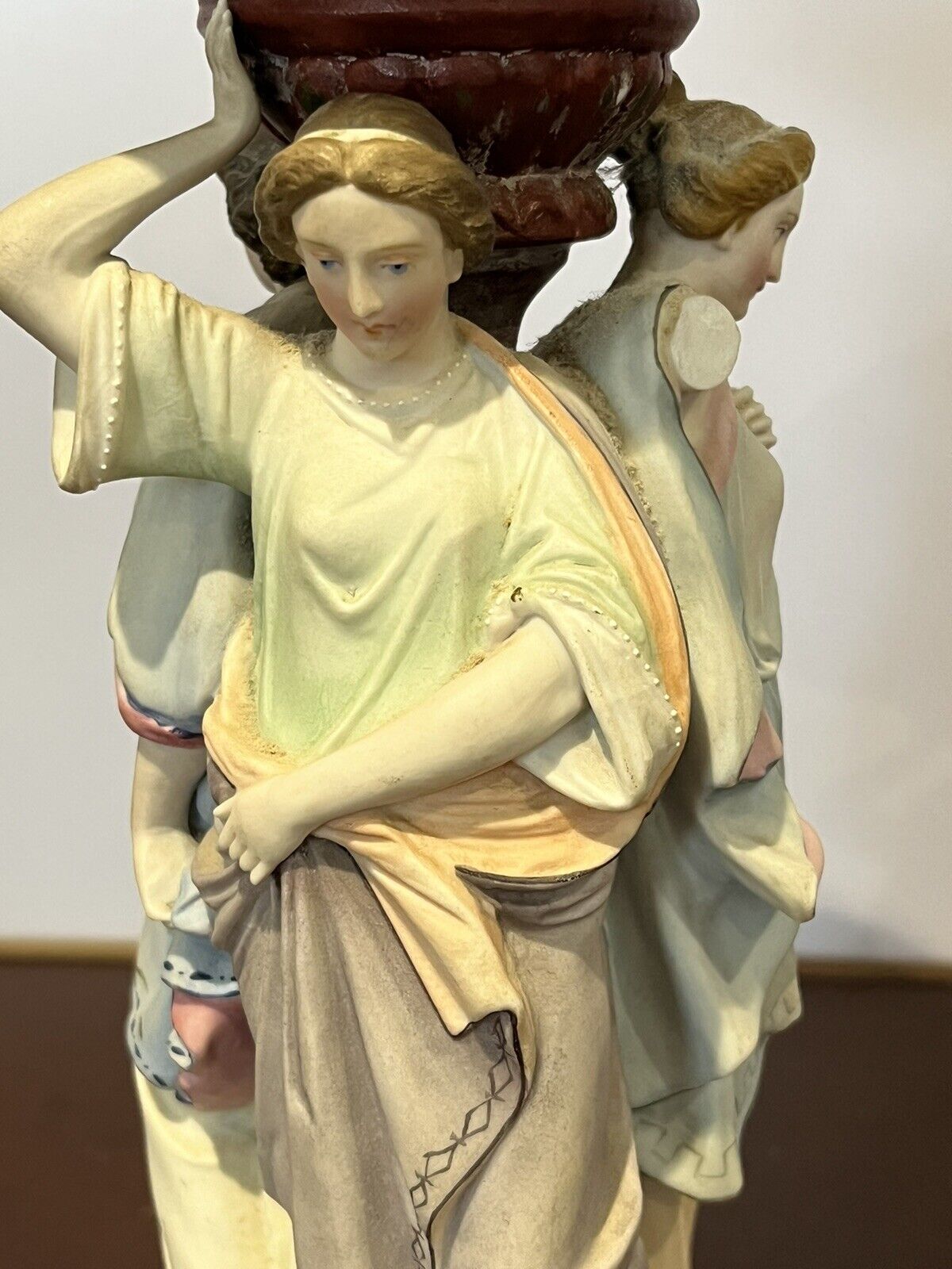 Pair Of Porcelain Figural Centrepieces