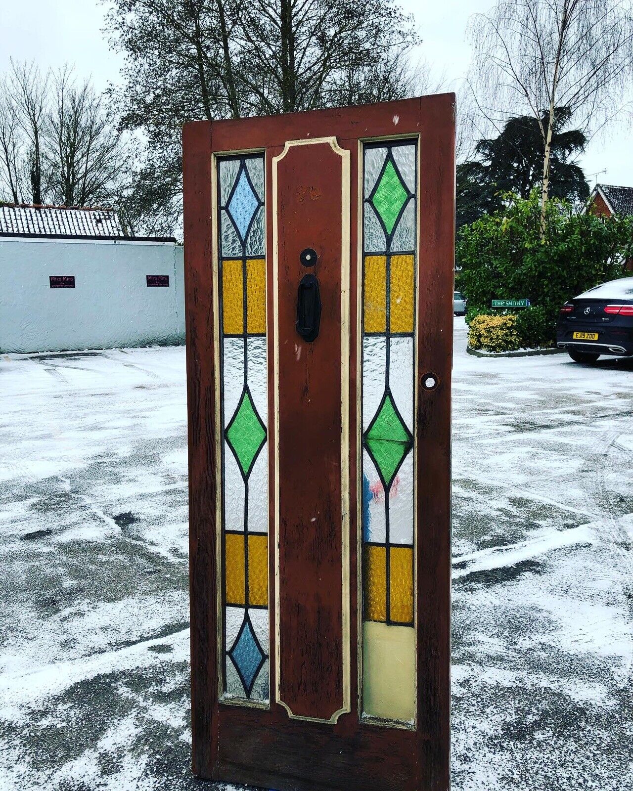 Edwardian Front Door With All Original Fittings And Glass