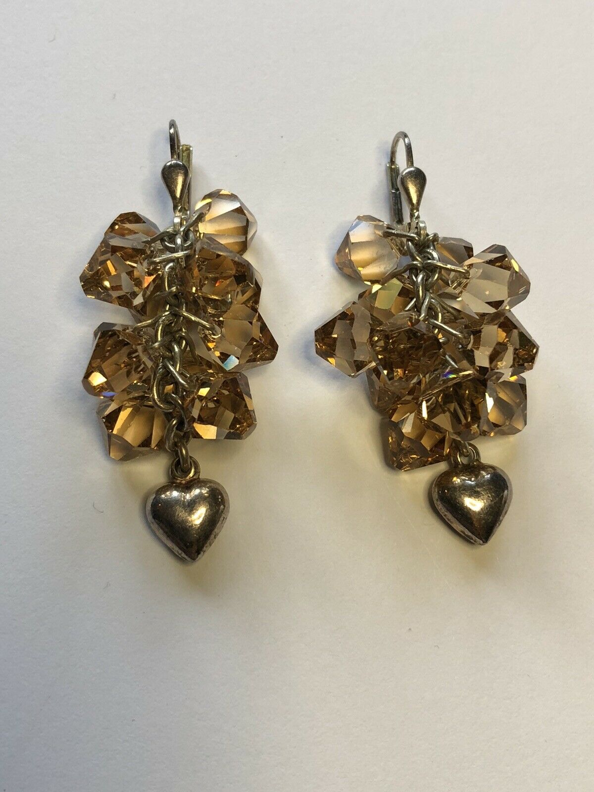 Vintage Silver 925 Crystal Drop Earrings