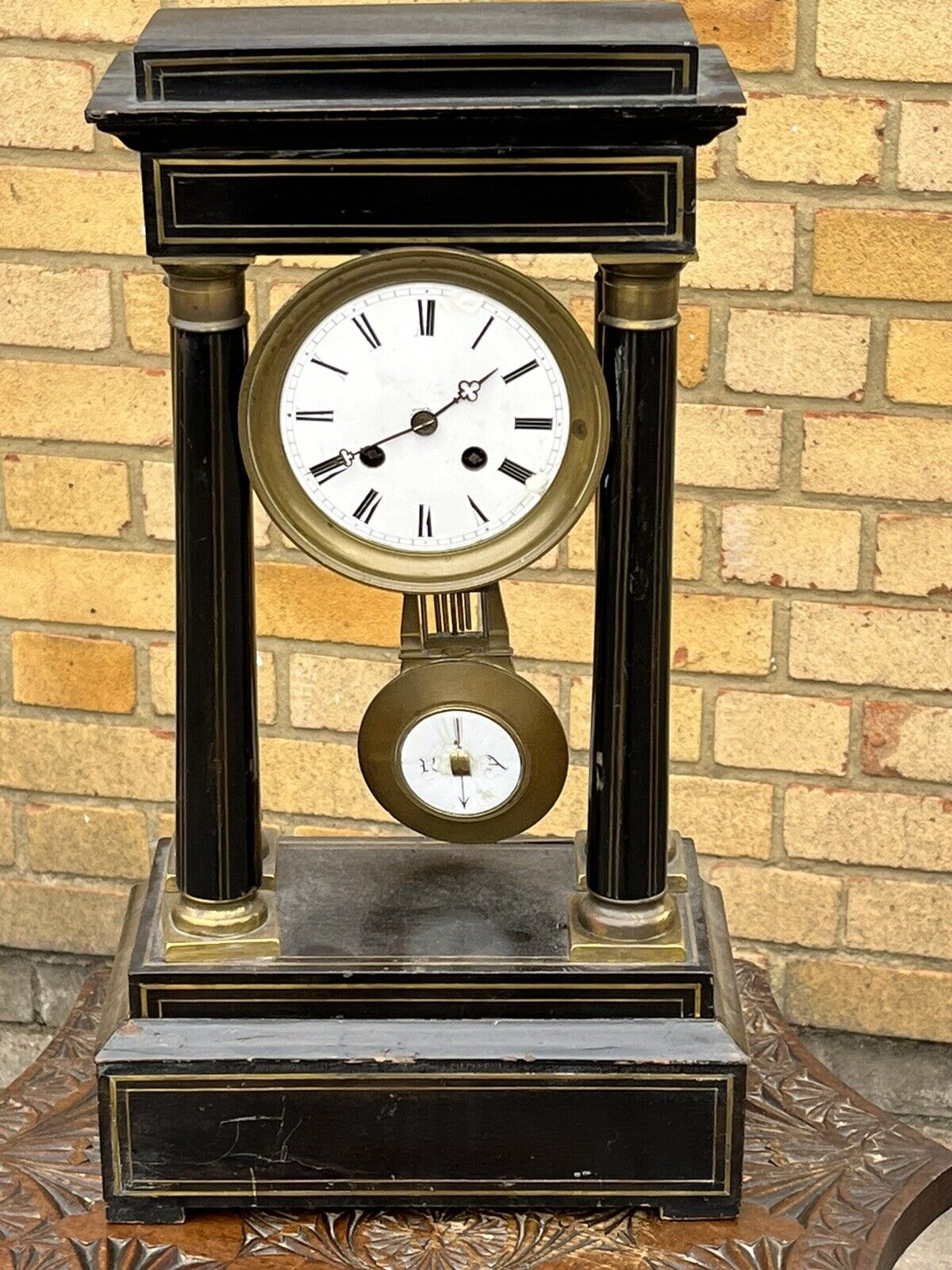 French Antique Boulle Clock. Chines On A Bell