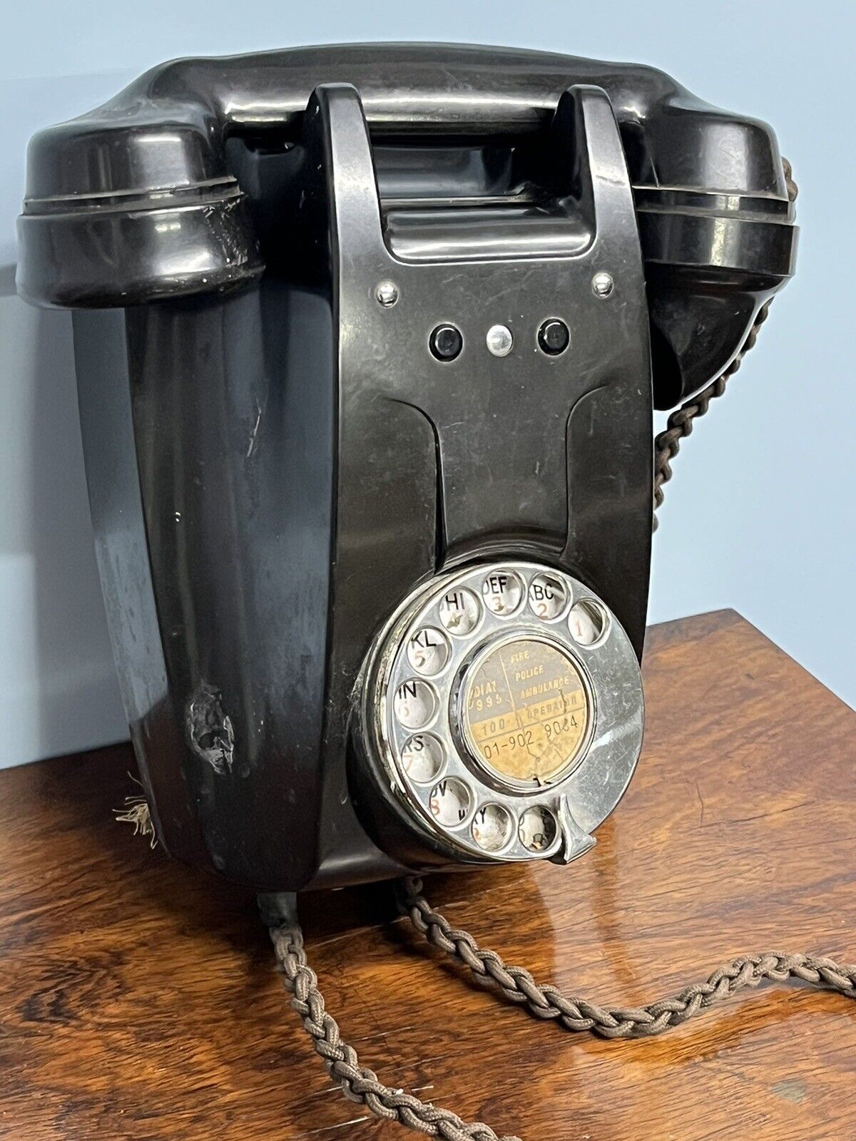 Bakelite Wall Telephone In Black