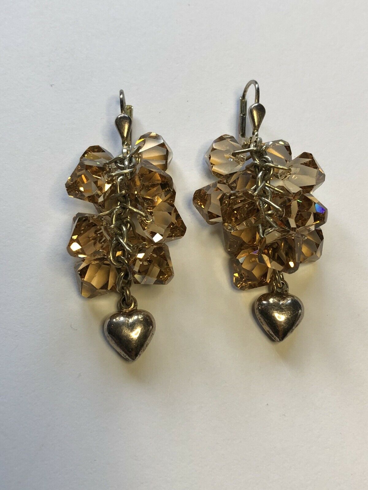 Vintage Silver 925 Crystal Drop Earrings