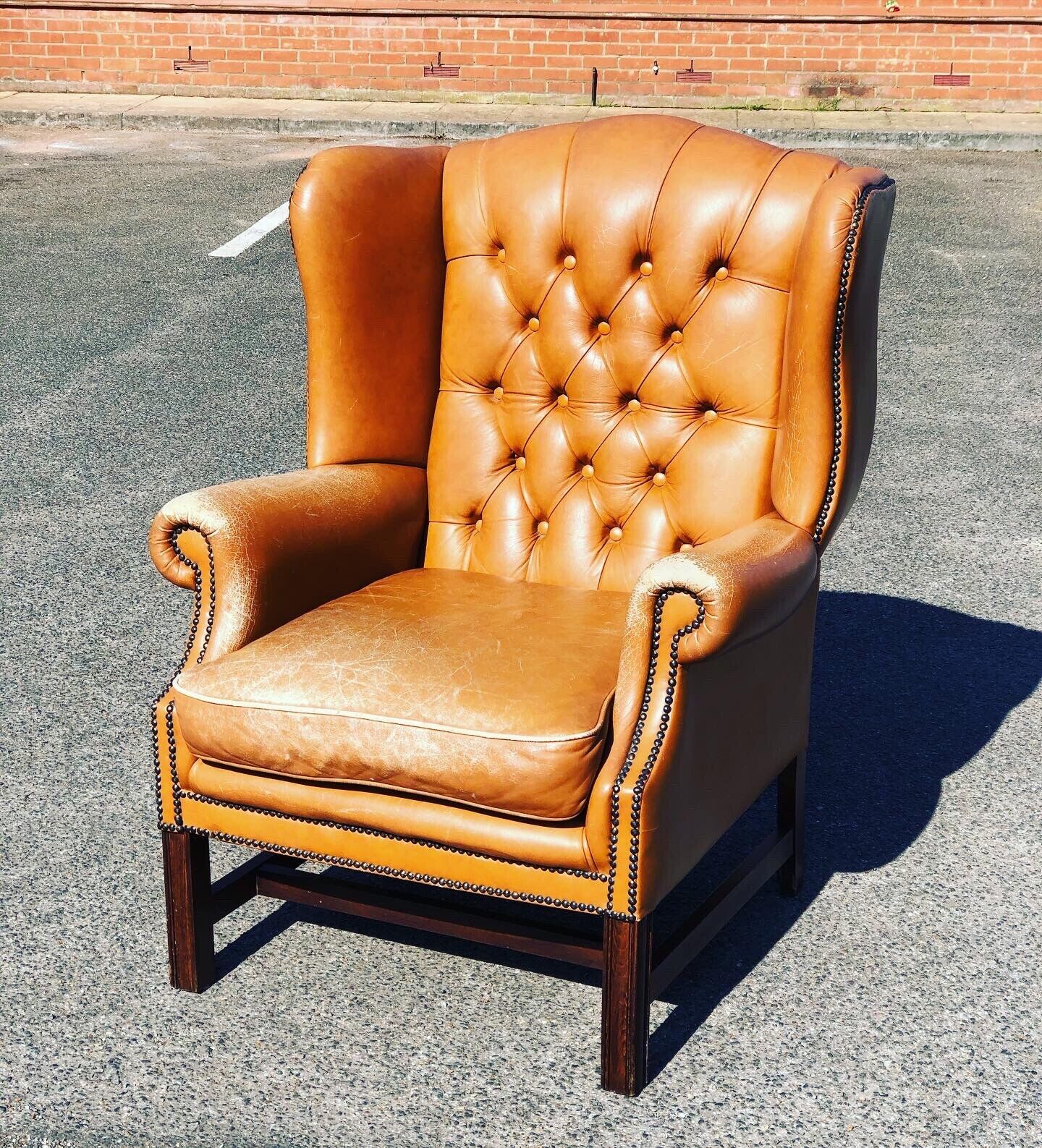 Tan Leather Armchair, Country House Library Armchair.