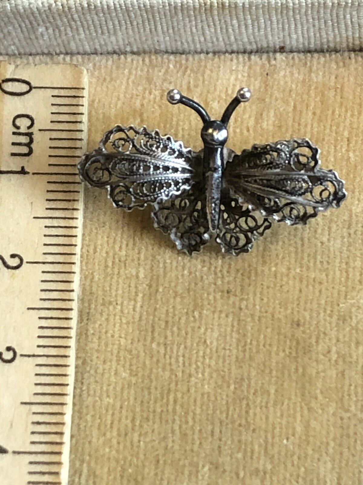 Yourgreatfinds Vintage 800 Silver Filigree Butterfly Pin