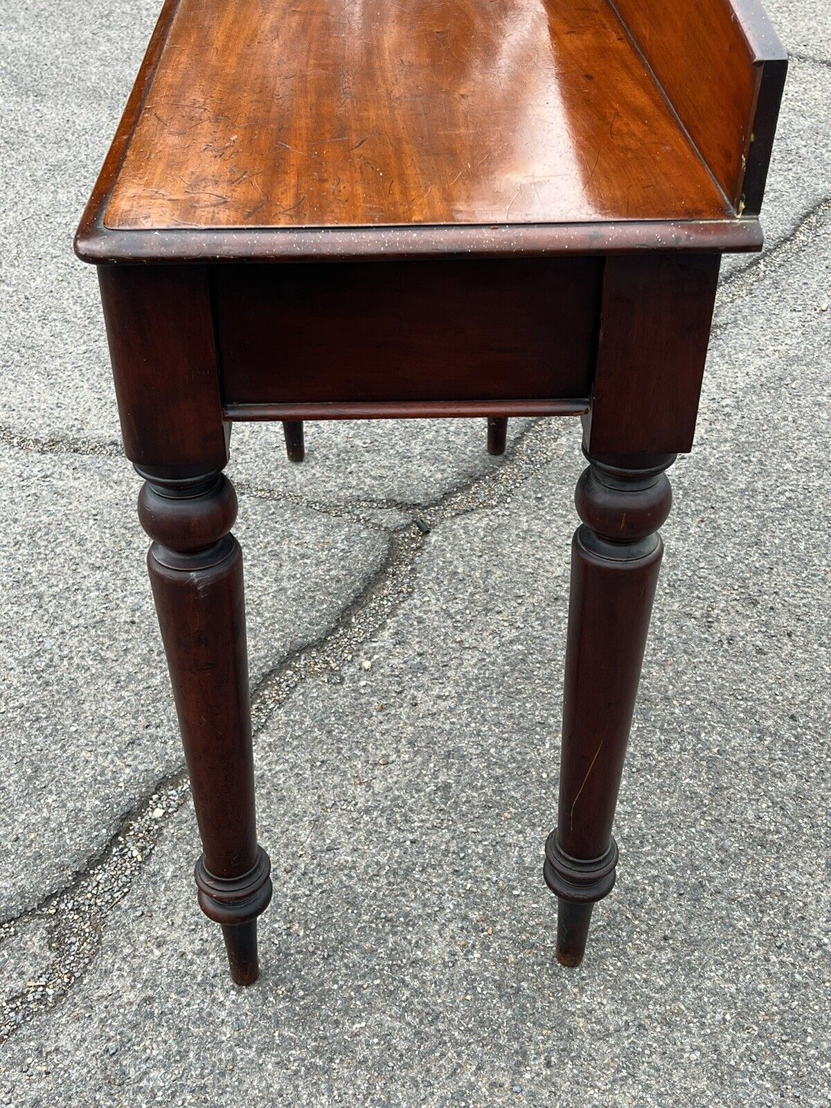 Victorian Mahogany Console Table, Hall Or Side Table, Secret Drawer.