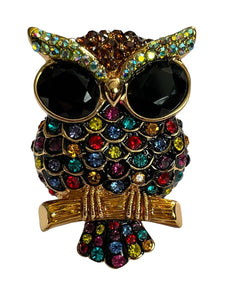 Swarovski crystal sales owl ring