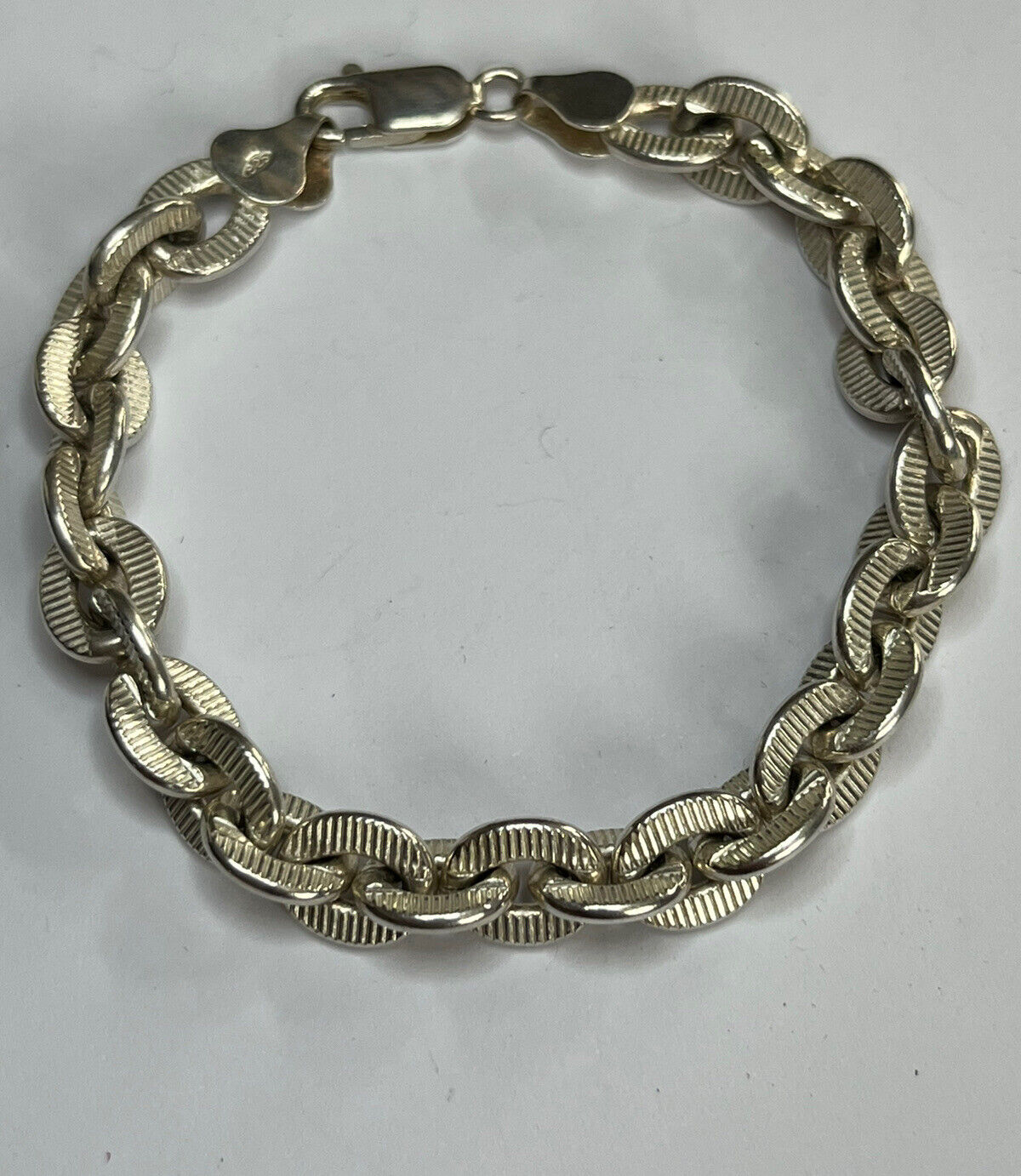 Vintage Silver 925 Stylish Unisex Chain Bracelet 25.22g