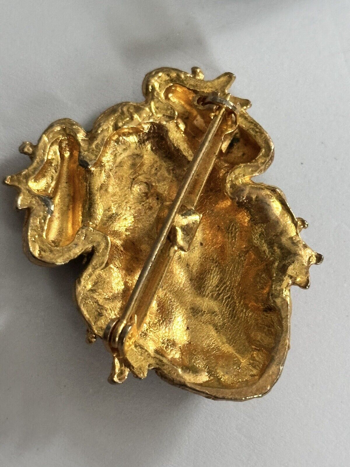 VTG Gold Cabochon Frog Brooch online