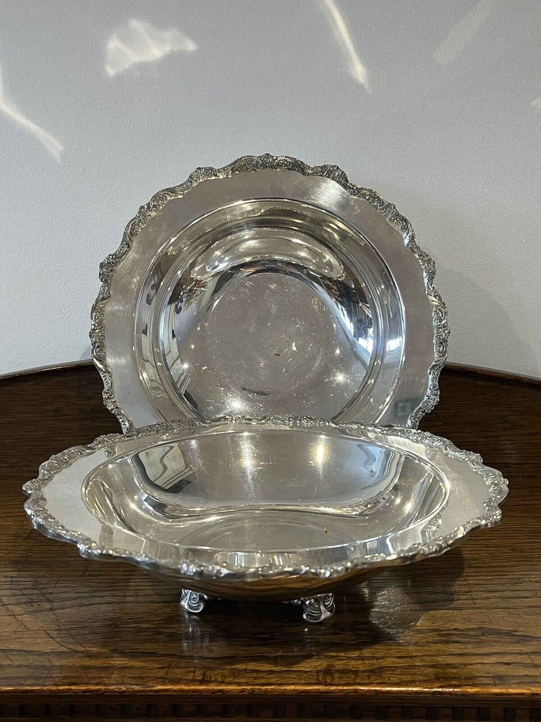 Silver Plate Serving Bowls ANTIQUES CHIC