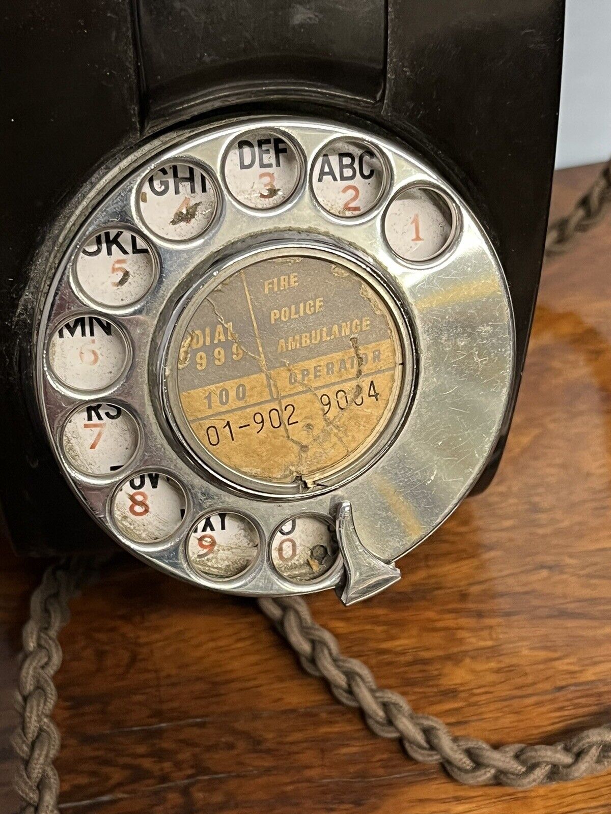 Bakelite Wall Telephone In Black