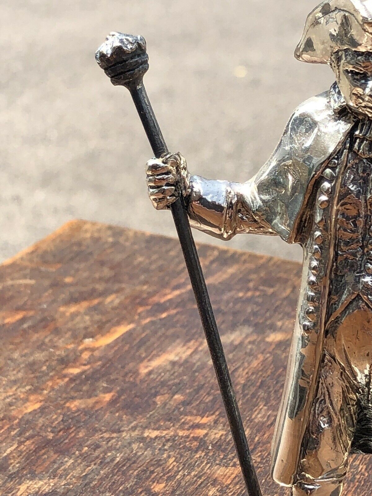 Silver Plate Figure. Town Squire, Highly Detailed Figure