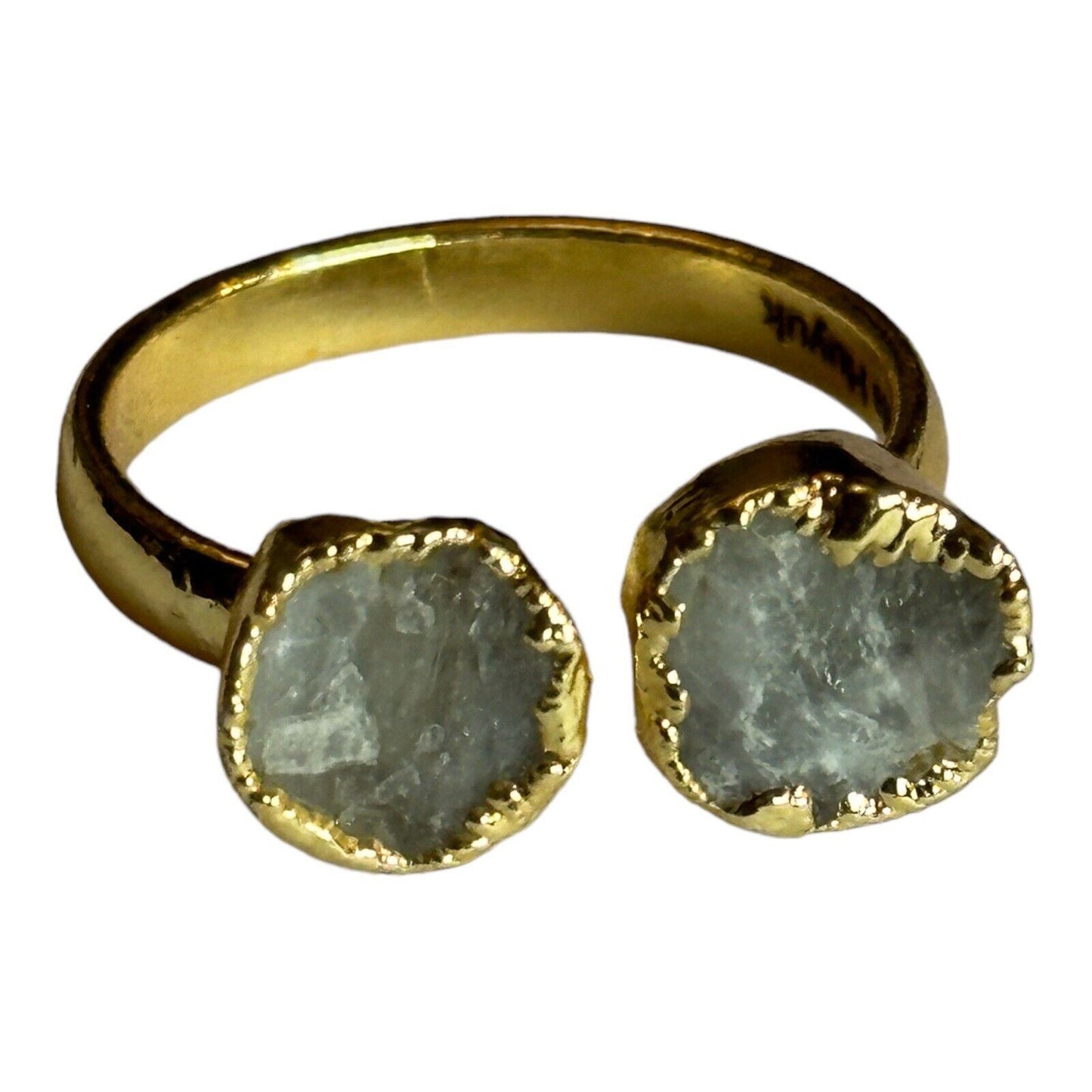 Sefa Huyuk 18k Gold Vermeil Etruscan Raw Grey Tanzanite Ring