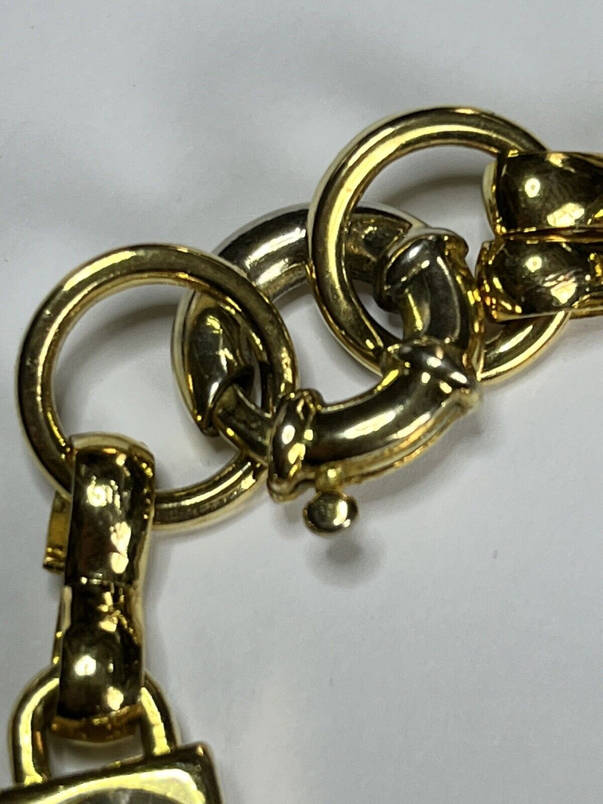 Vintage Gold Plated Diamanté Link Bracelet