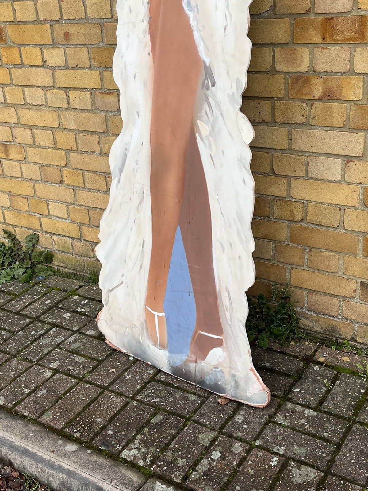 HUGE Hand Painted Dancing Lady Window Prop, 8 Feet Tall.