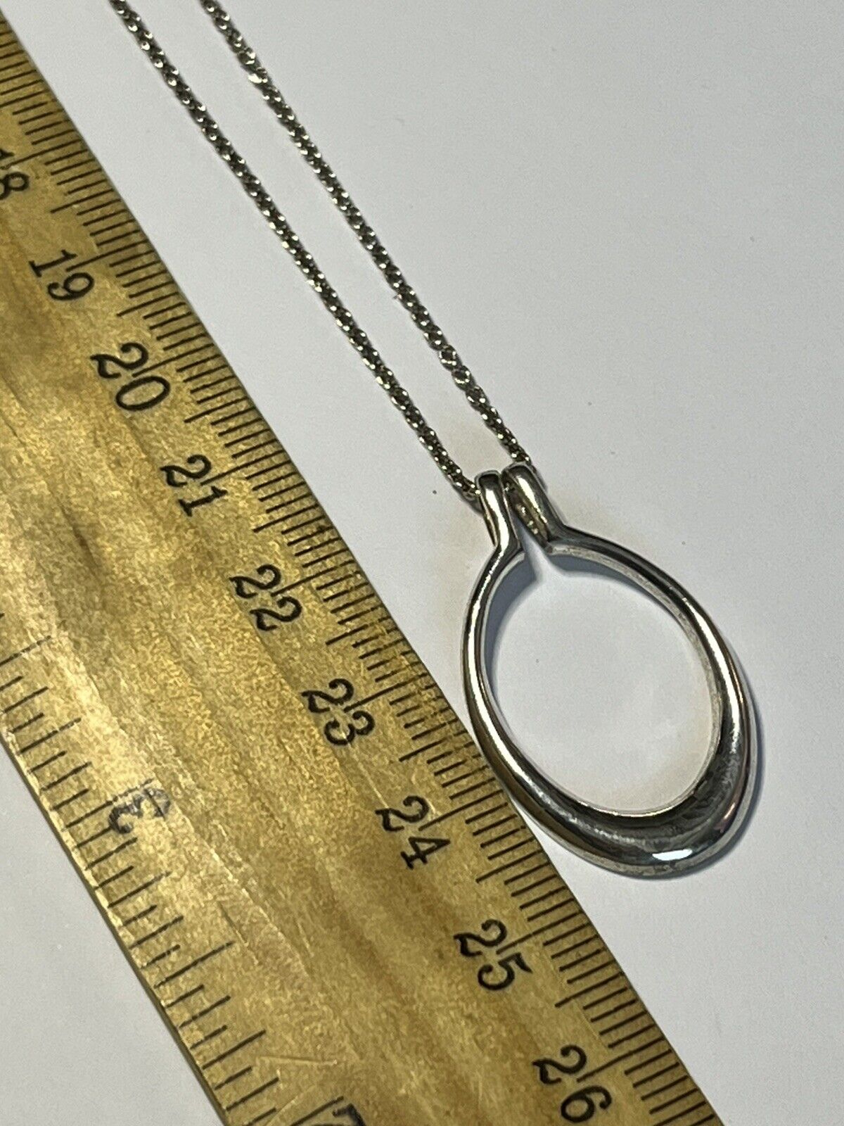 Vintage Silver 925 Modernist Pendant Necklace