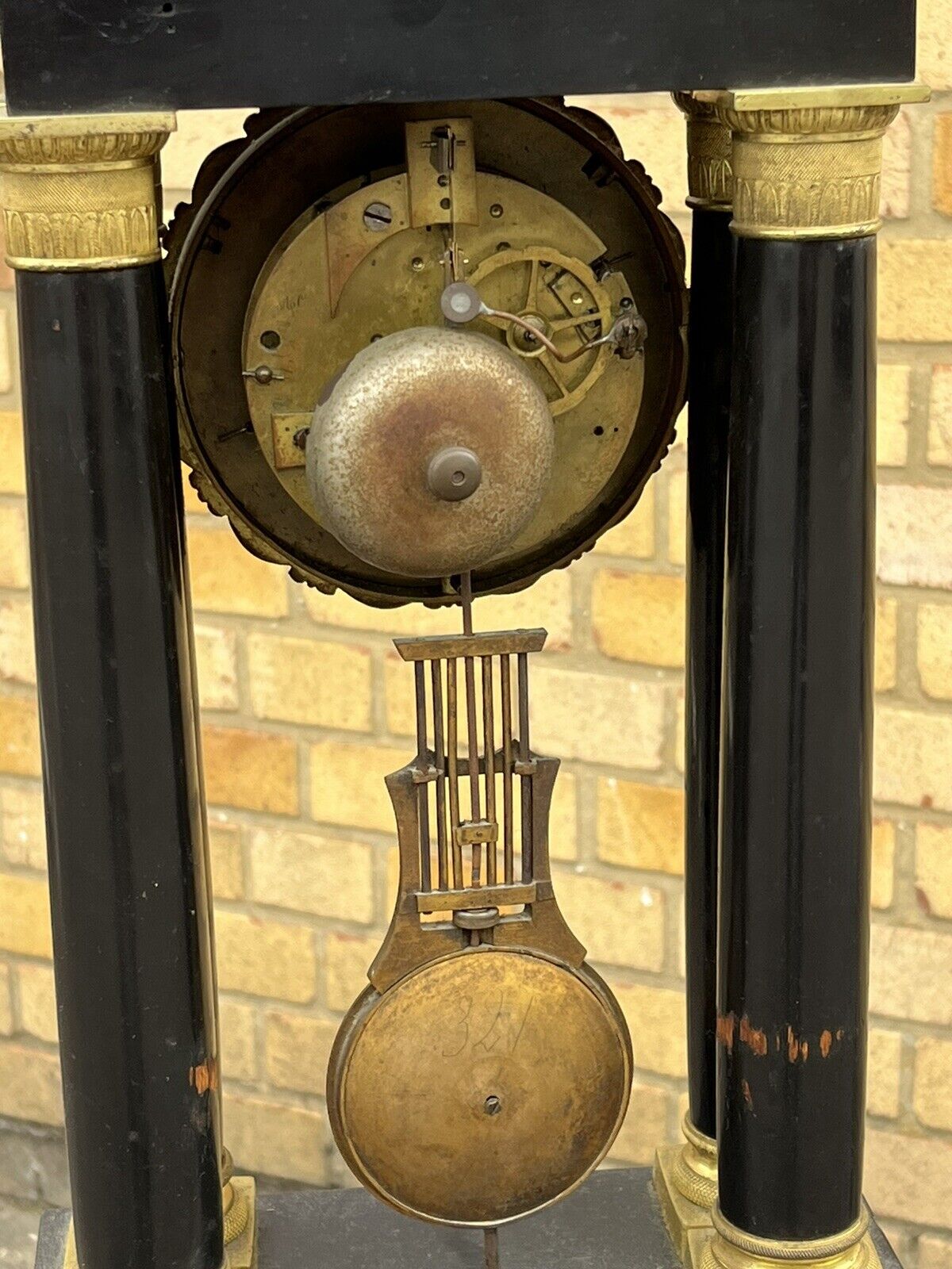 Victorian French Boulle Clock. Chines On A Bell