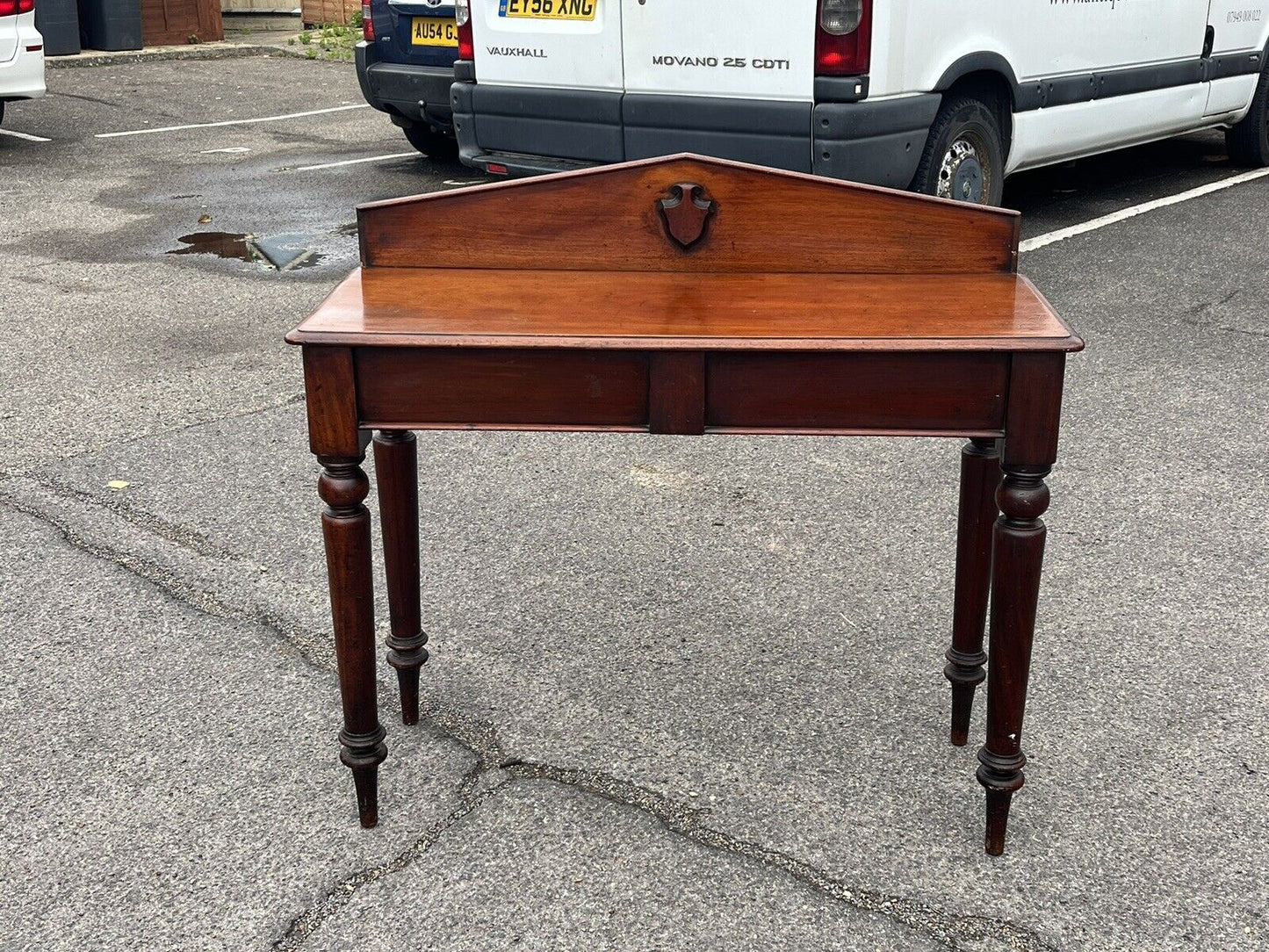 Victorian Mahogany Console Table, Hall Or Side Table, Secret Drawer.