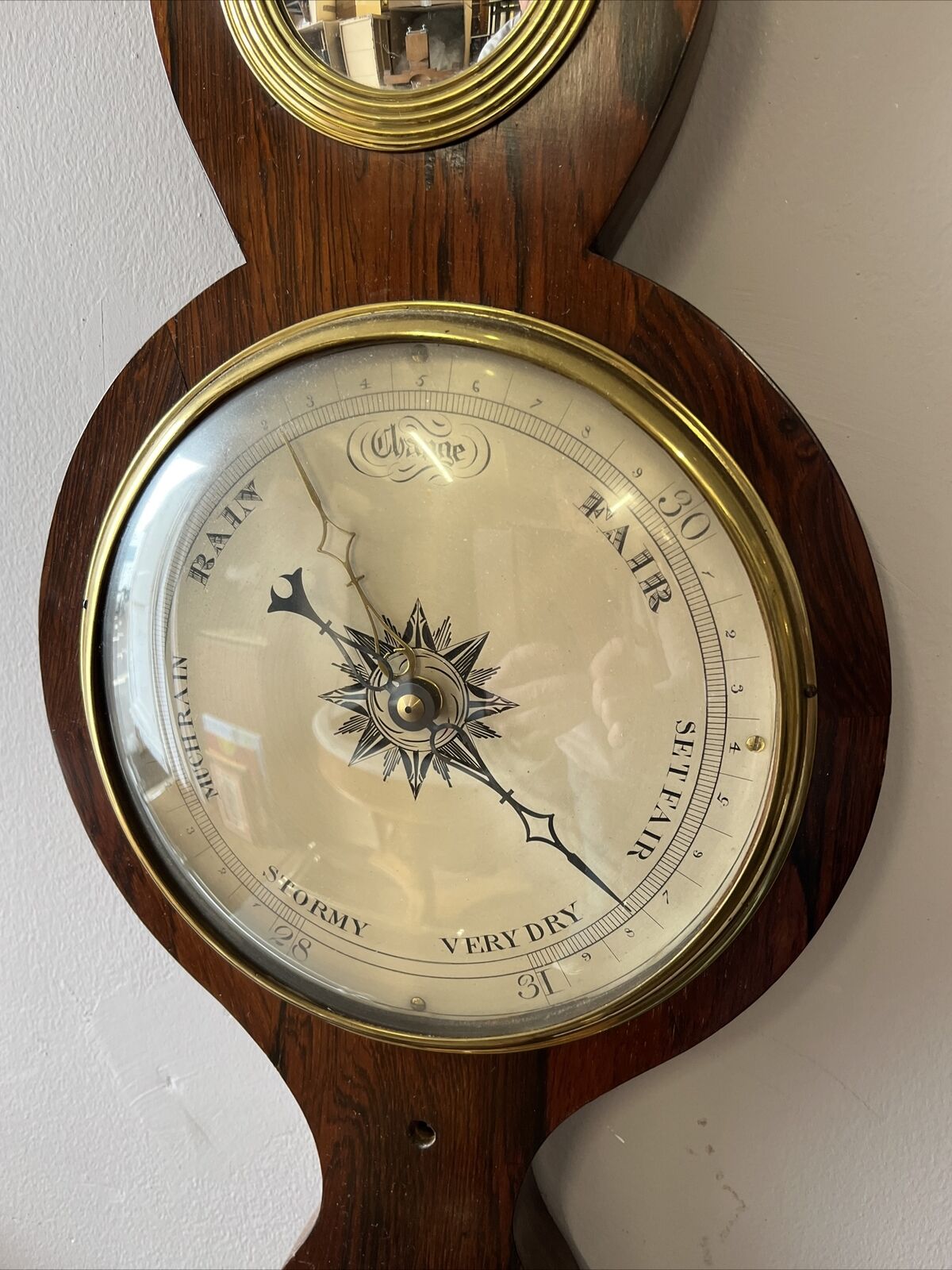 Victorian Barometer In Rosewood Case by G. Matteri of Tenbury.