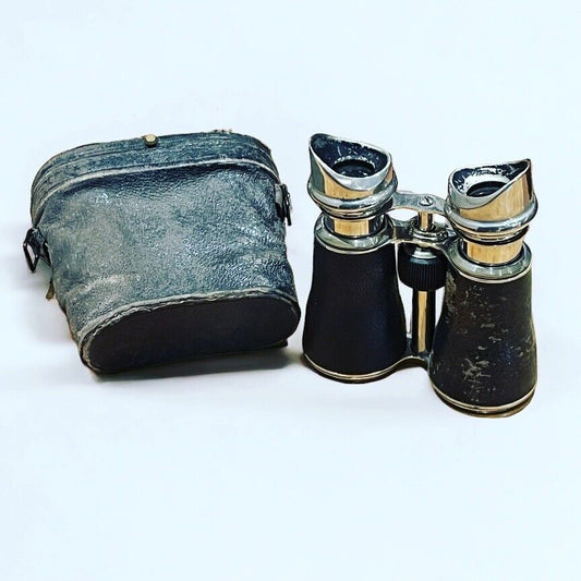 Antique Binoculars, In Original Leather Case, Superb Quality