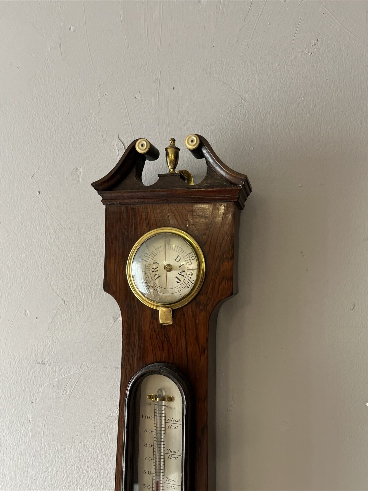 Victorian Barometer In Rosewood Case by G. Matteri of Tenbury.