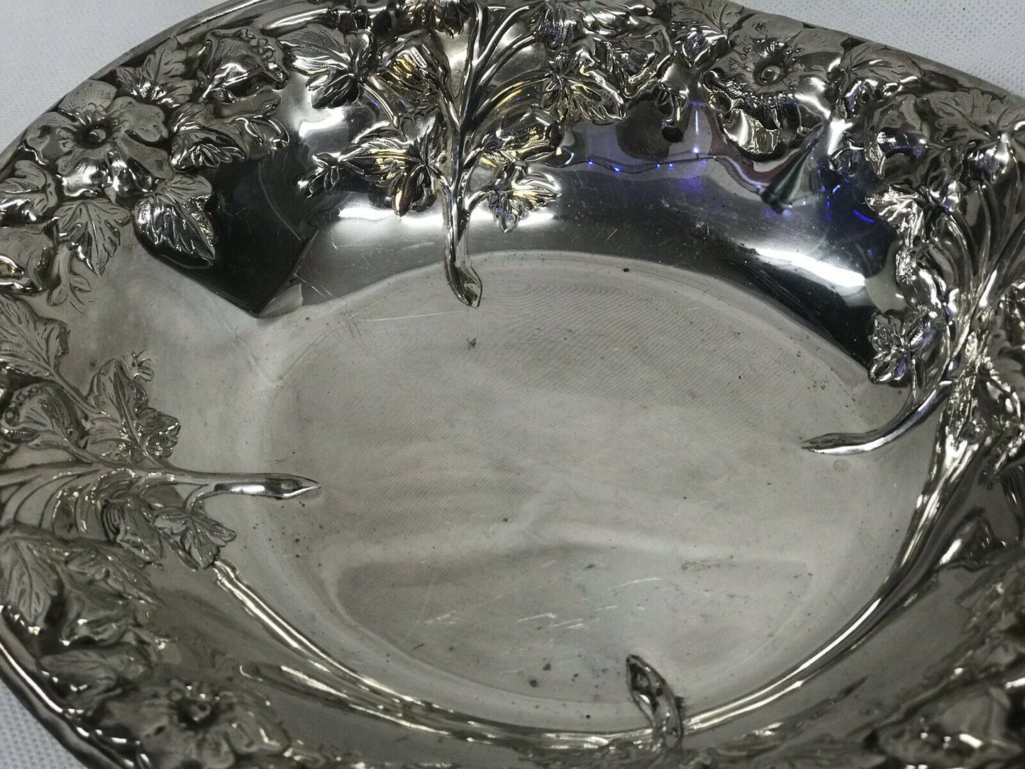 Silver Plate Grape Dish