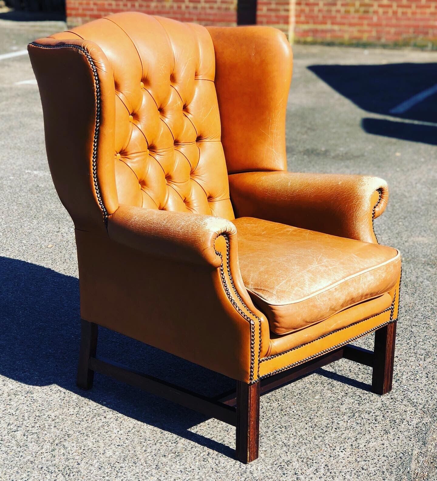 Tan Leather Armchair, Country House Library Armchair.