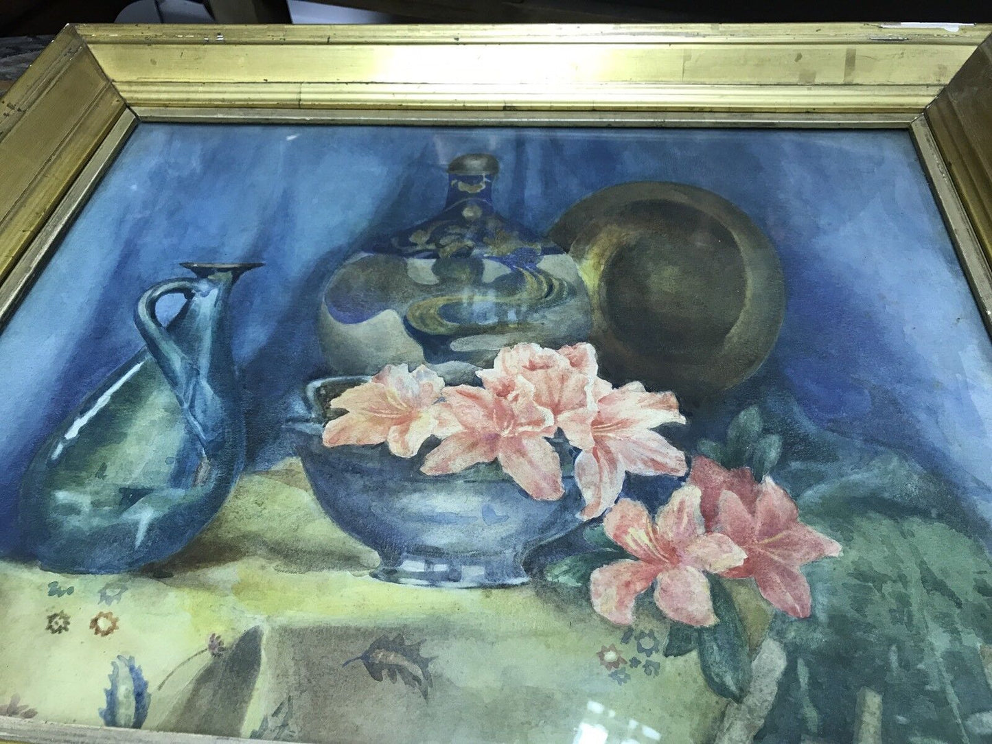 Edwardian Framed Still Life Watercolour