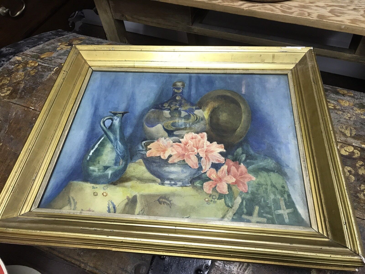 Edwardian Framed Still Life Watercolour