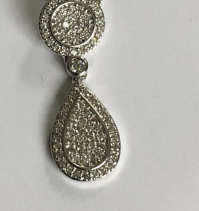 Vintage 1980s Rhodium Plated Detailed Diamanté  Necklace