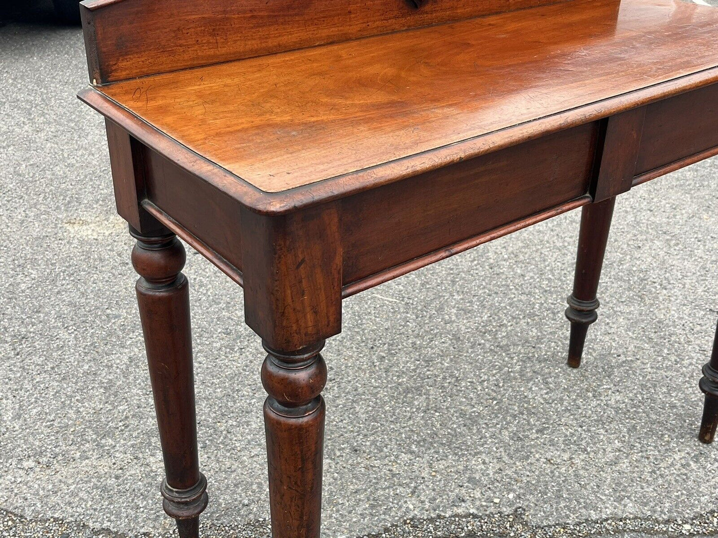 Victorian Mahogany Console Table, Hall Or Side Table, Secret Drawer.