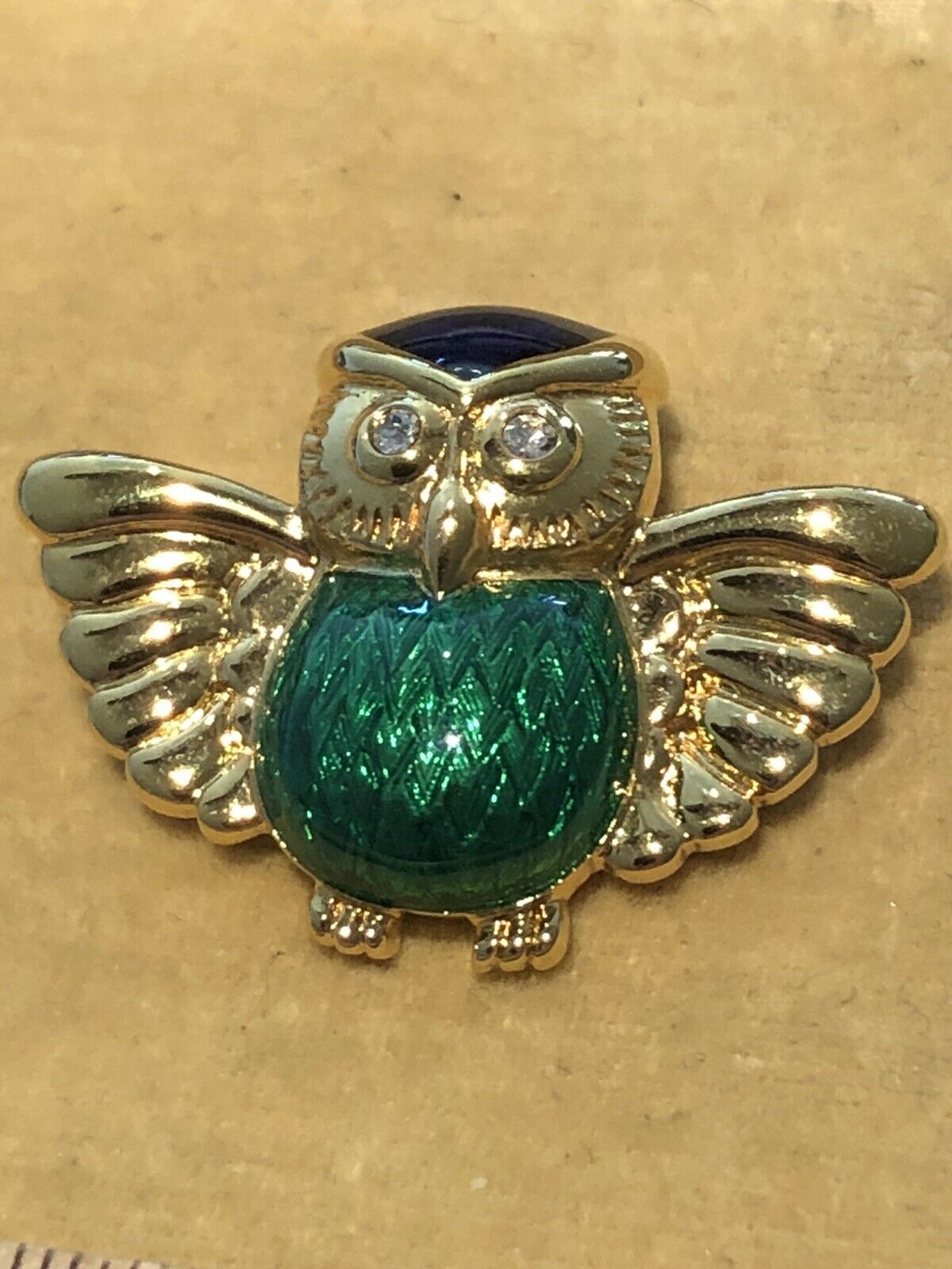 Vintage on sale owl brooch